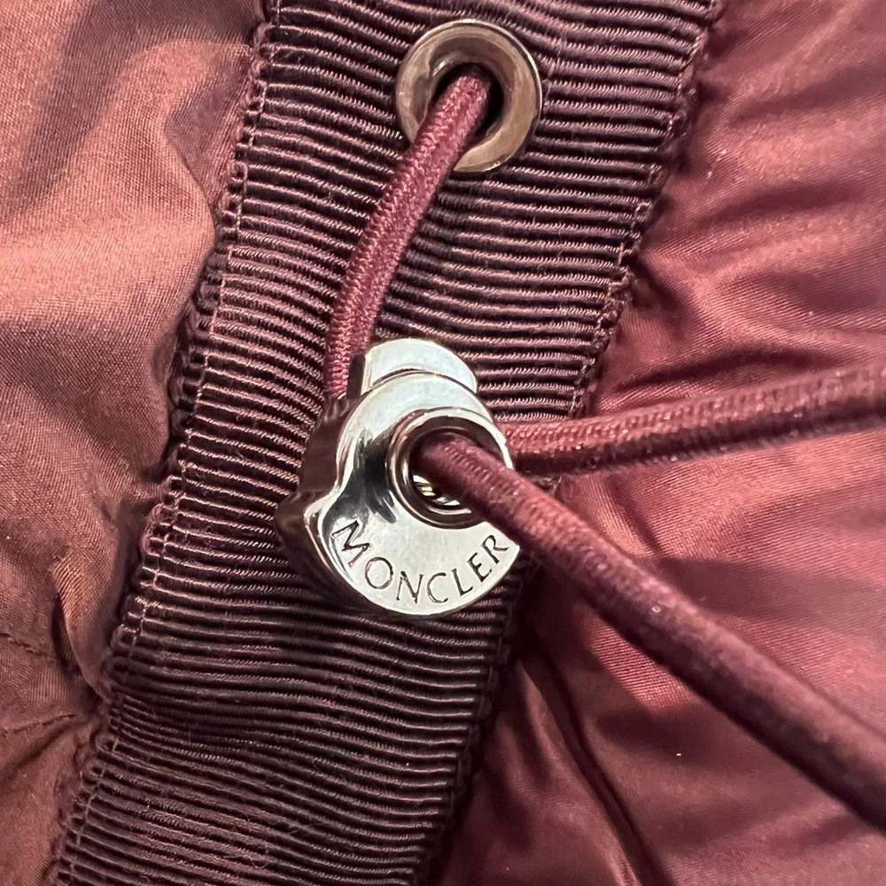 Moncler Burgundy Lightweight Puffer Cardigan Size Small - Picture 6 of 11